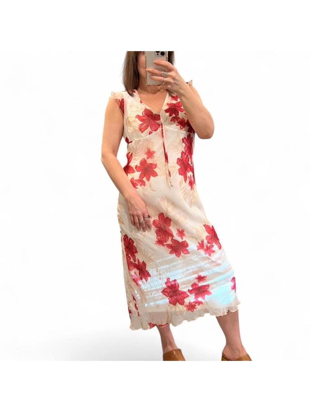 Vintage Y2K Floral Midi Dress